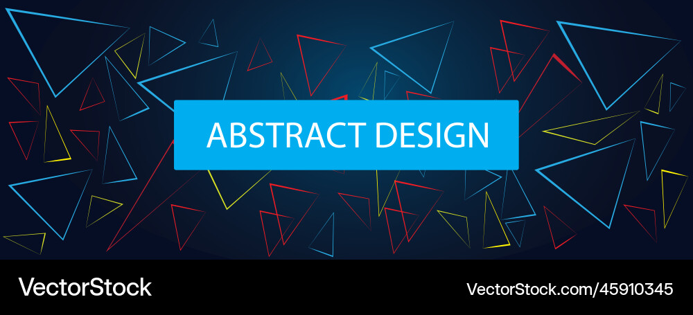 Creative triangle shape background design Creative triangle shape background design Vector Image