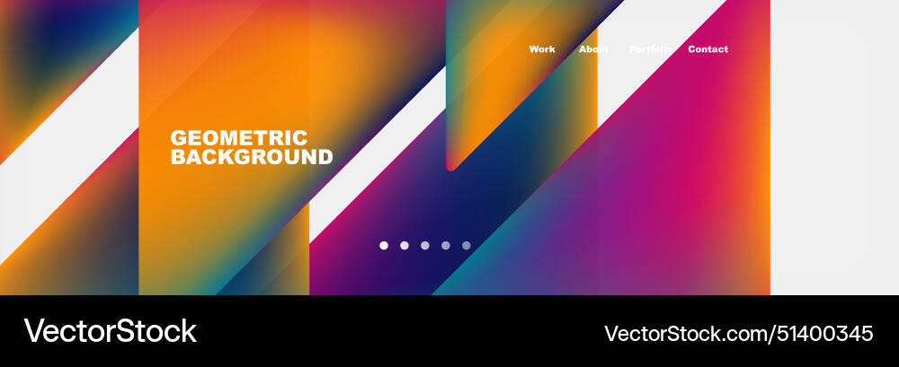 Gradient triangles composition with bright fluid Vector Image