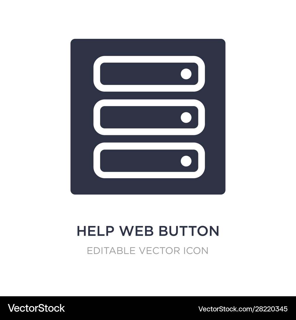 Help web button icon on white background simple Vector Image