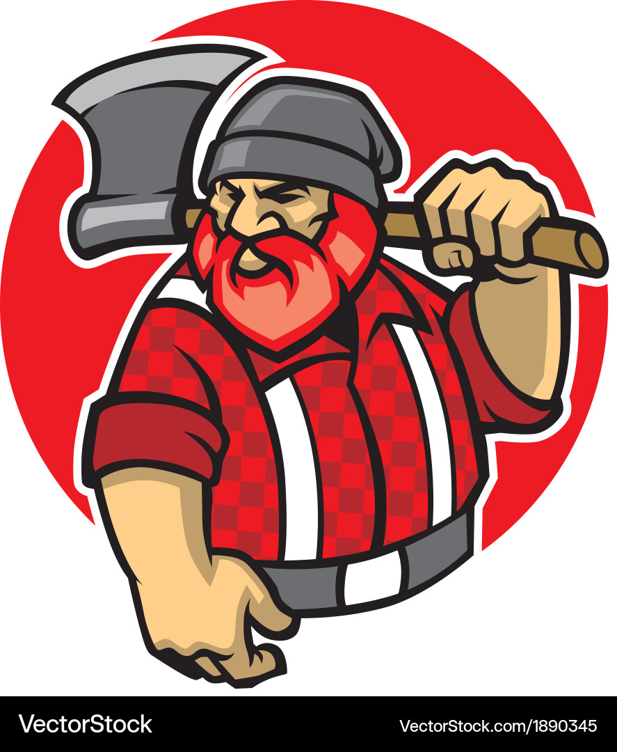Lumberjack mascot Royalty Free Vector Image - VectorStock