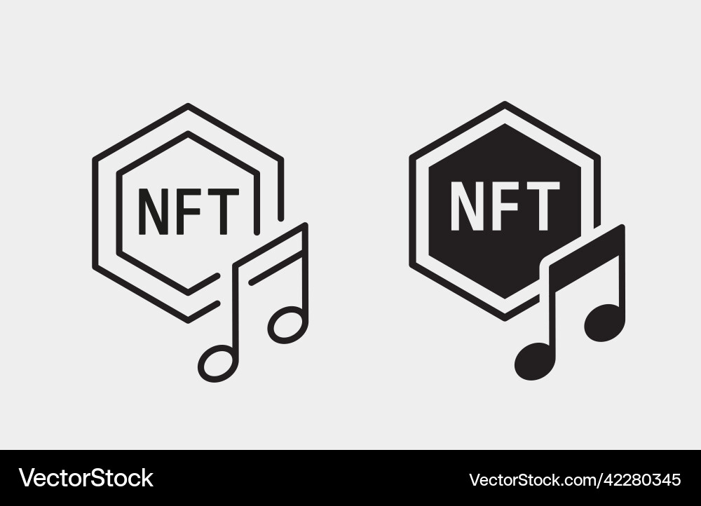 NFT Technology Icon Vector Image