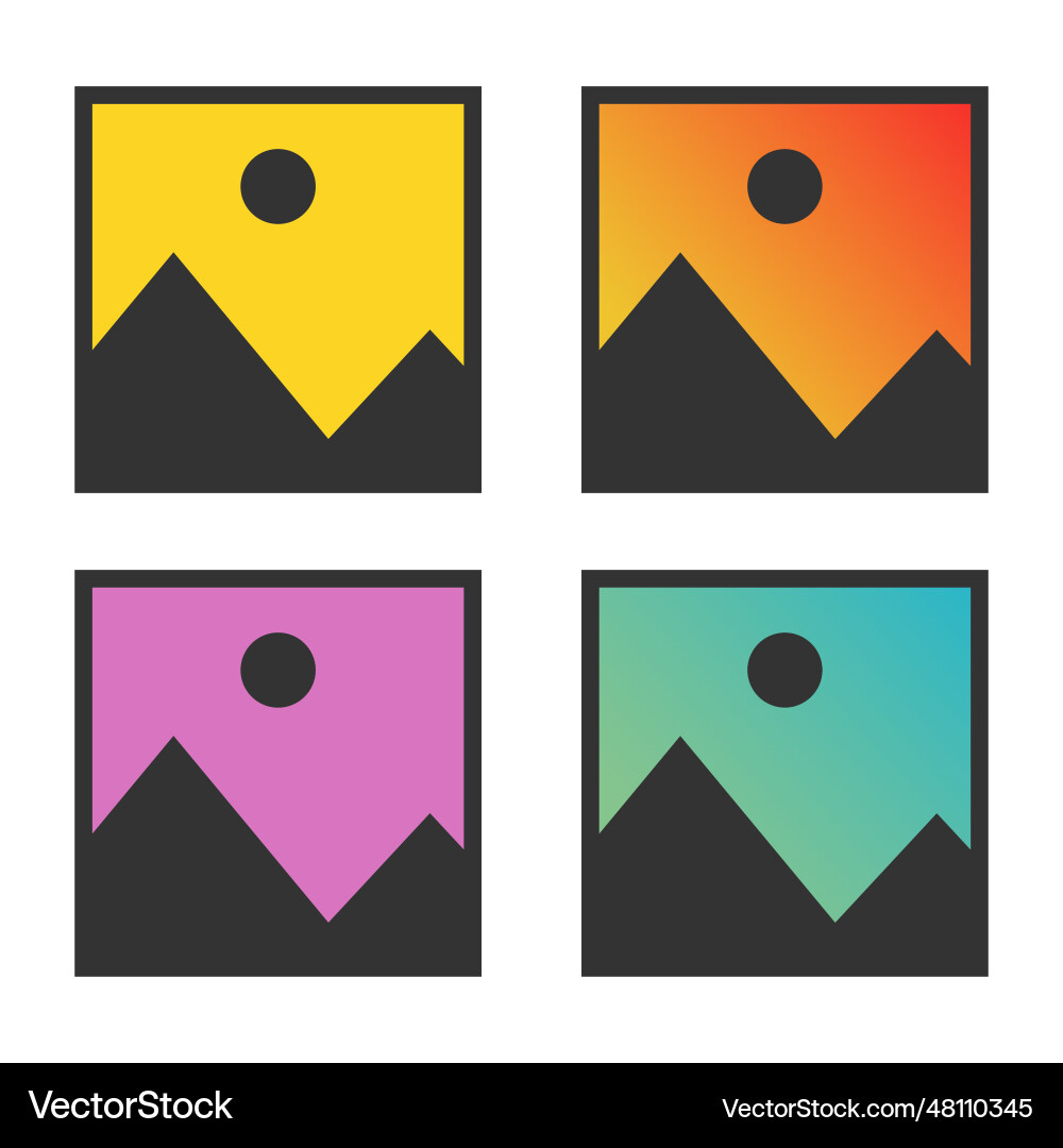 Set of no image symbol missing available icon Set of no image symbol missing available icon vector image
