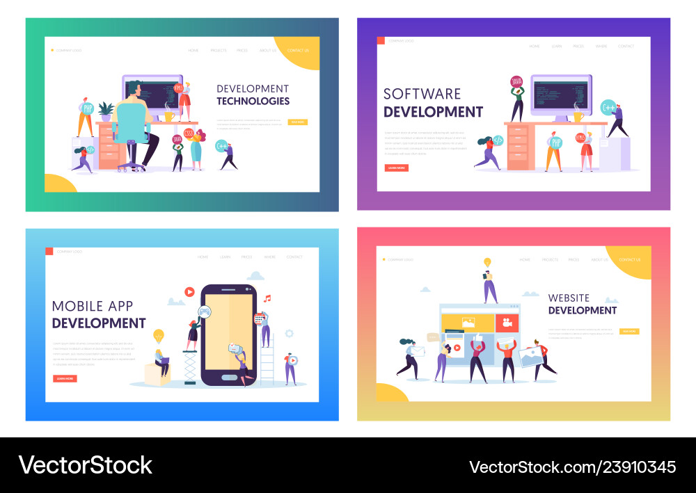 Software Development Characters vector image