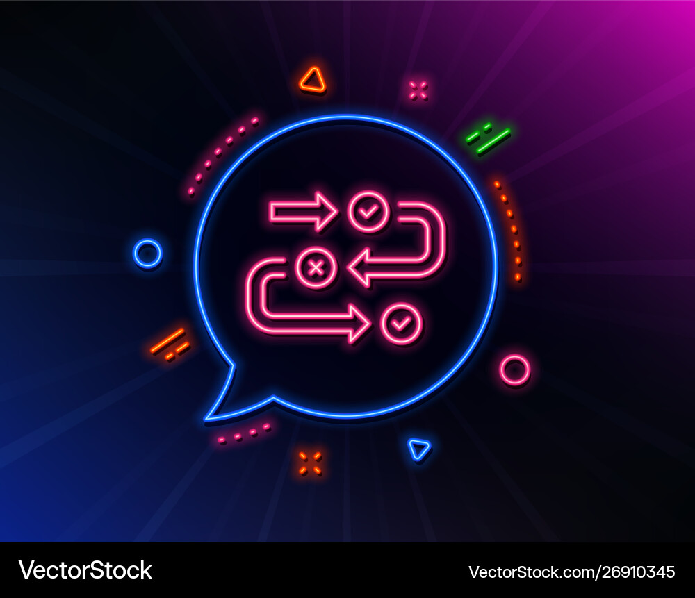 Survey progress line icon algorithm sign vector image