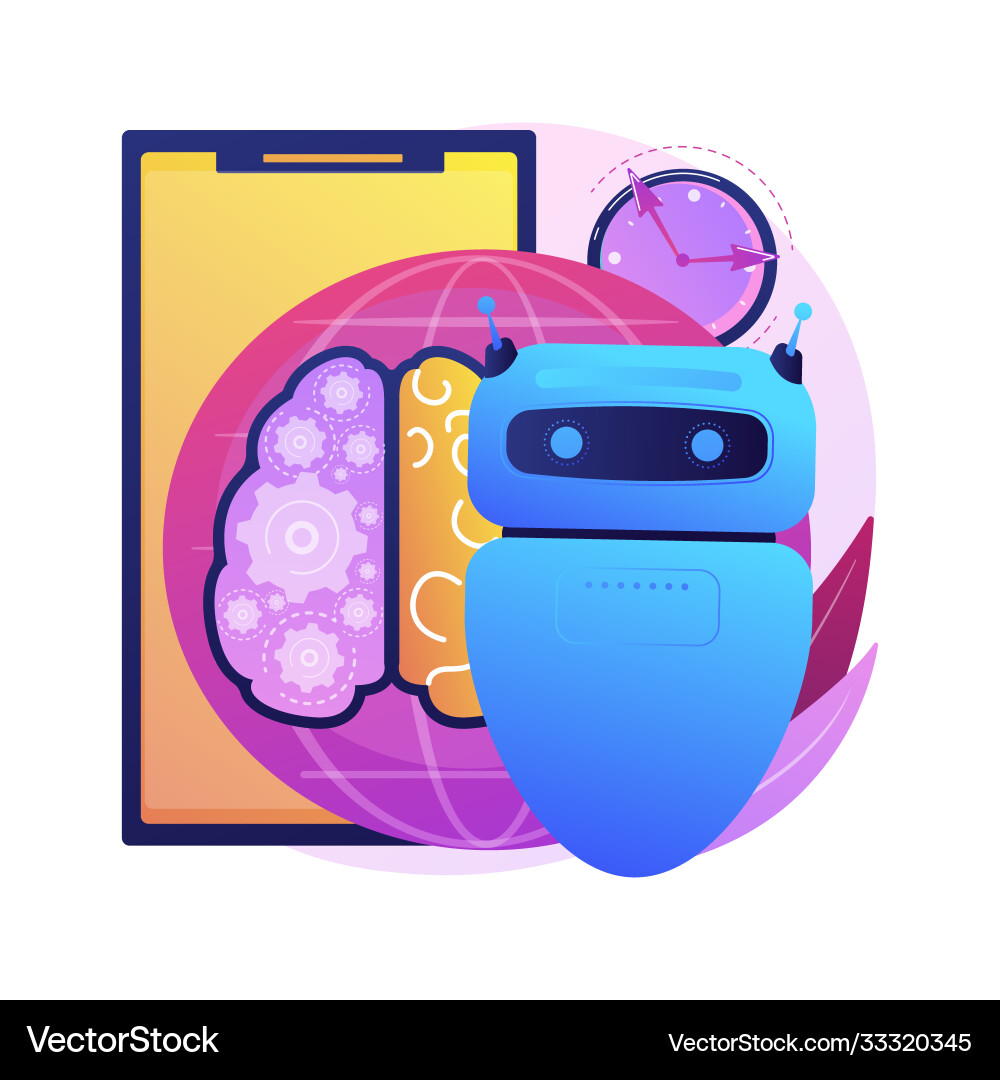 Technological singularity abstract concept Technological singularity abstract concept vector image