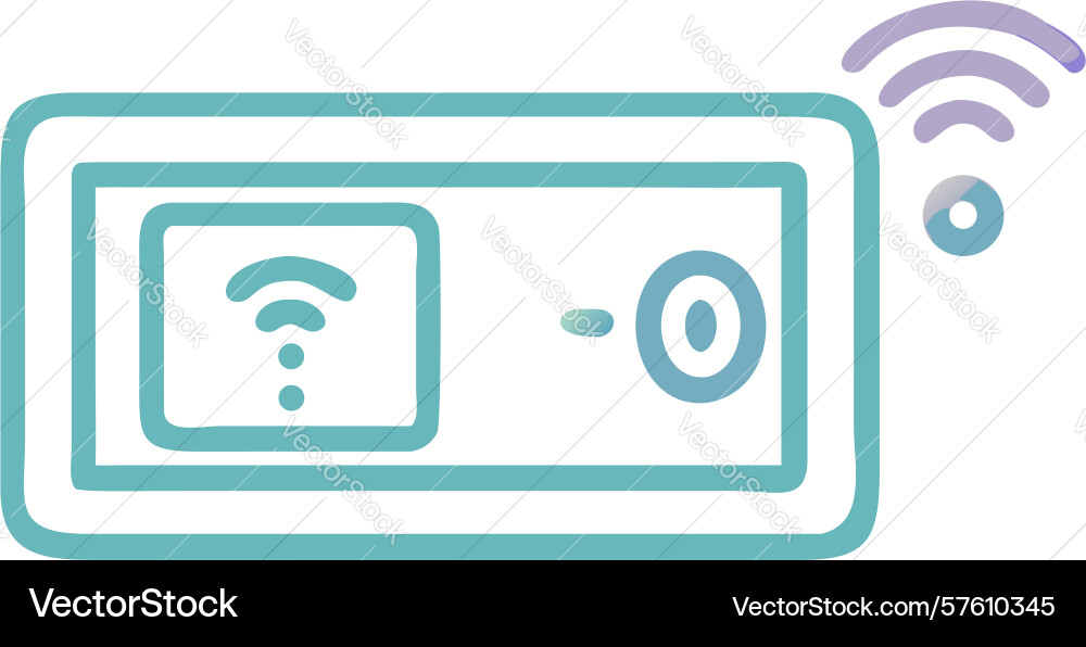 Wireless device status connectivity vector image
