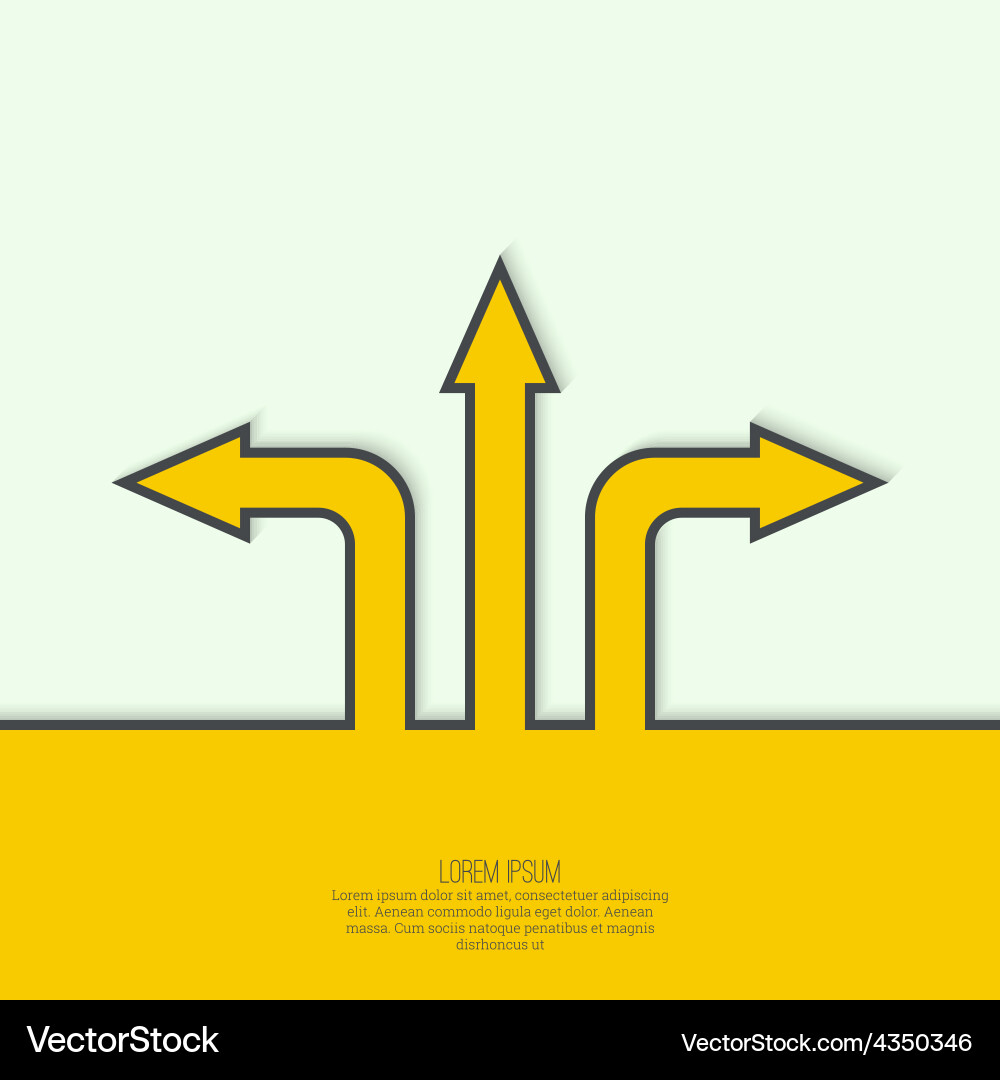 Abstract background with direction arrow vector image