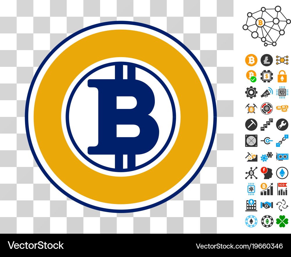 Bitcoin gold icon with bonus – Royalty-Free Vector | VectorStock
