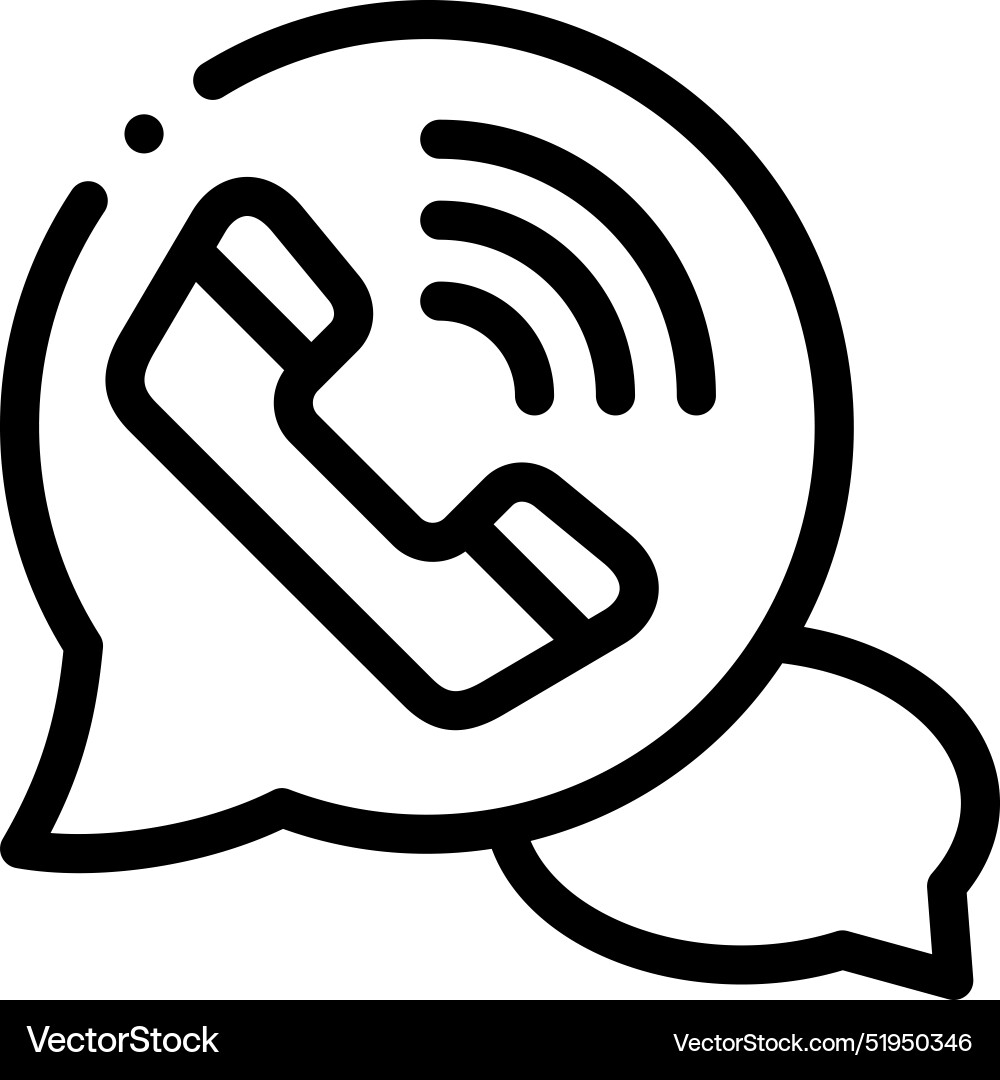 Calling icon thin linear style design isolated Calling icon thin linear style design isolated Vector Image