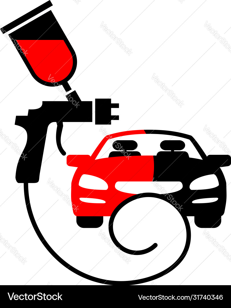 Car paint logo - automobile painting Royalty Free Vector