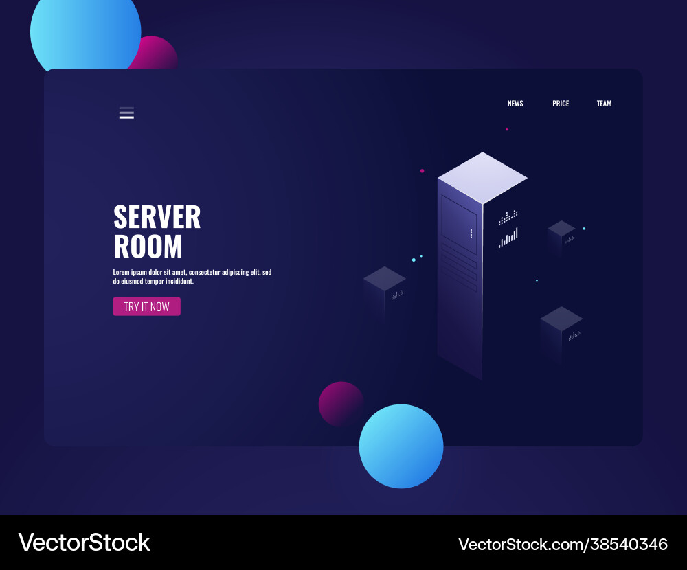 Computer technology data warehouse datacenter Computer technology data warehouse datacenter vector image