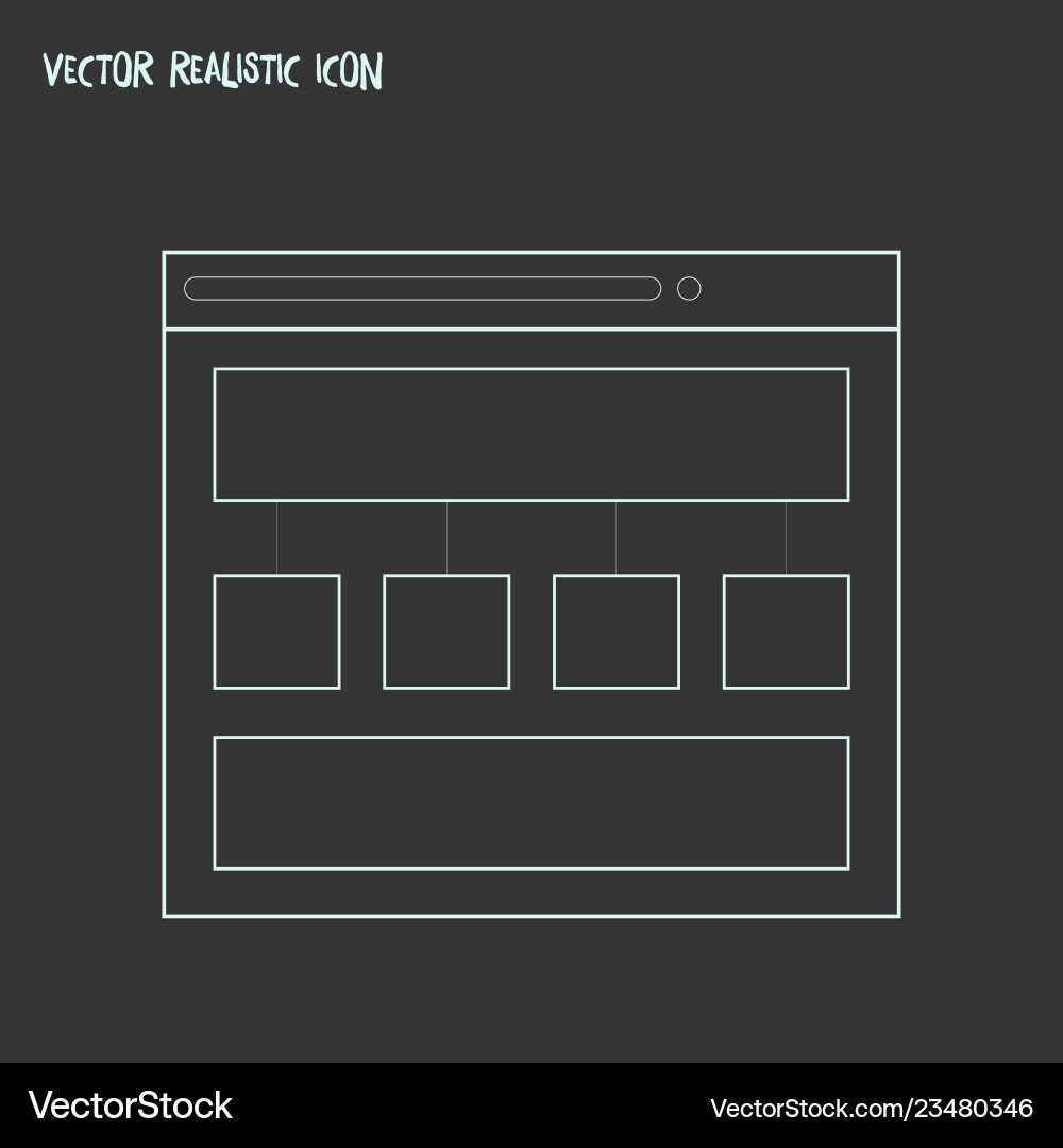 Content structure icon line element Content structure icon line element Vector Image