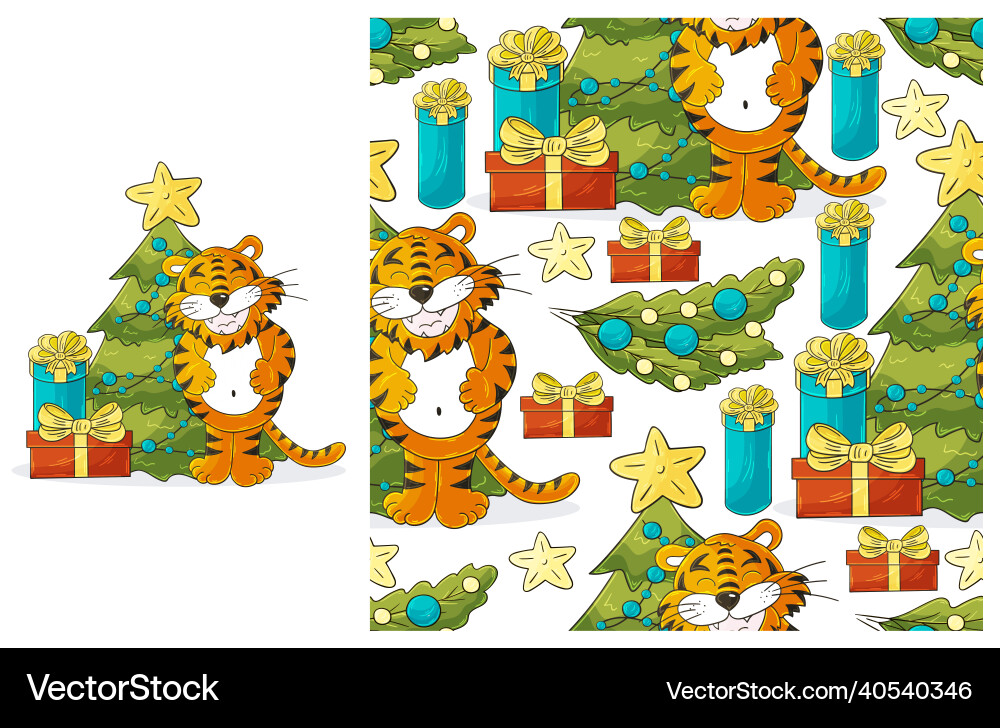 Cute set of element and seamless pattern ideal Cute set of element and seamless pattern ideal vector image