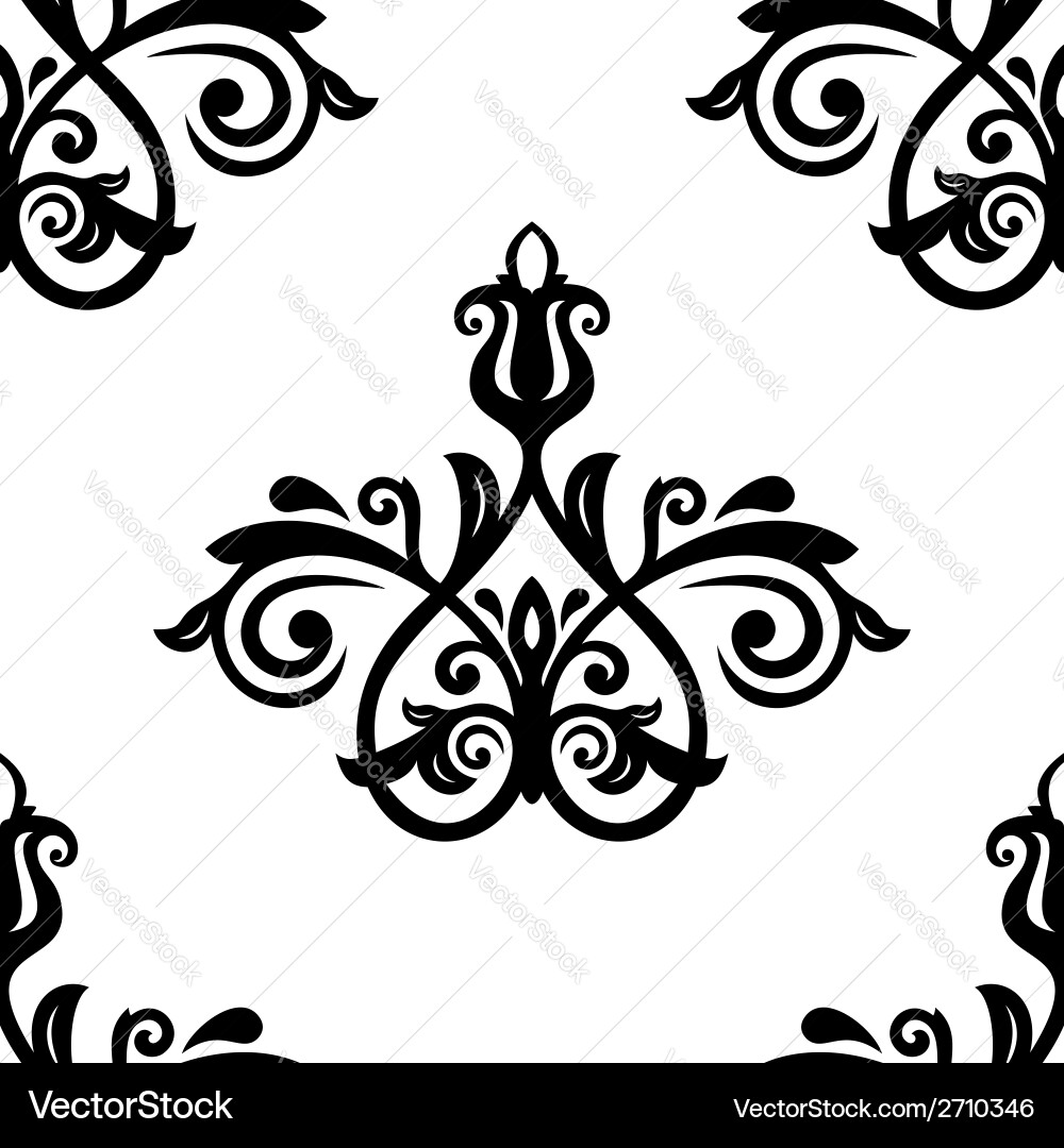 Damask seamless pattern abstract background Vector Image