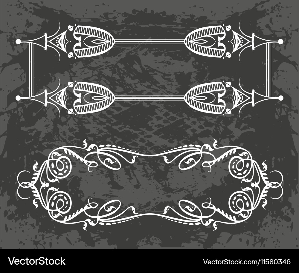 Decorative frame with pattern vector image