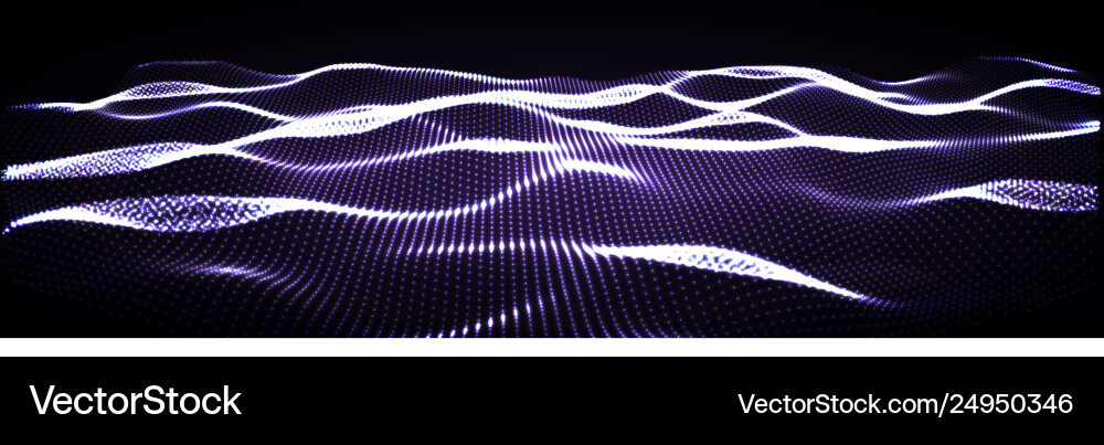 Glowing Wave Abstract Background vector image