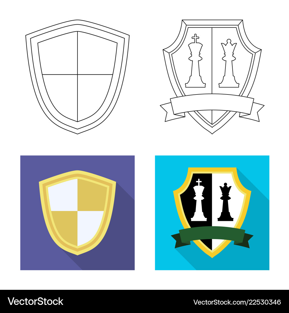 Isolated object of emblem and badge icon set vector image