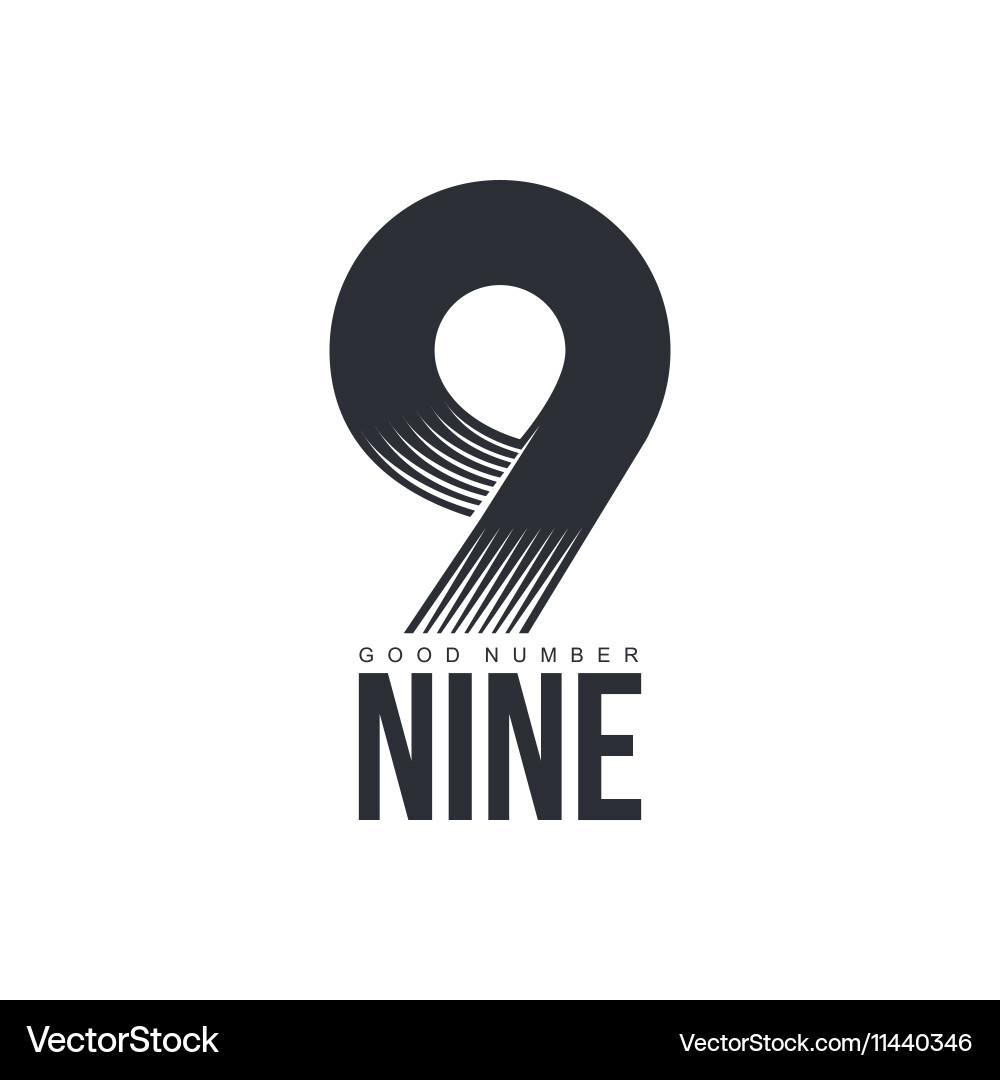 Number nine logo Vector Images \u0026 Graphics for Commercial Use | VectorStock, image size:1000x1080