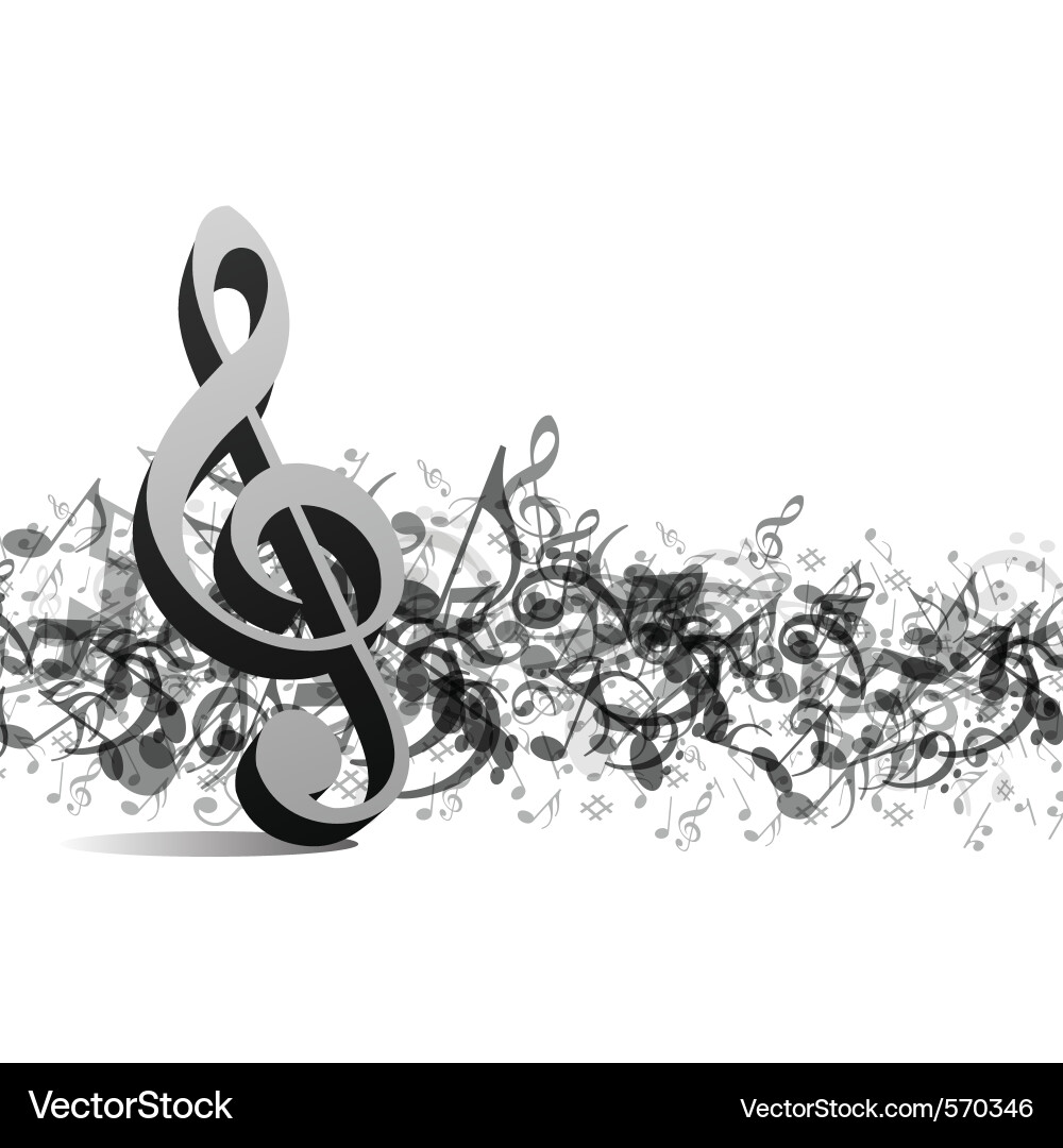 Musical Notes Background Vector Image