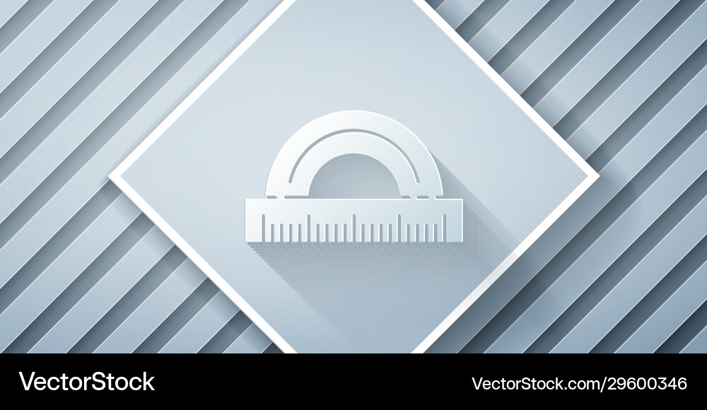 Paper cut protractor grid for measuring degrees Paper cut protractor grid for measuring degrees vector image