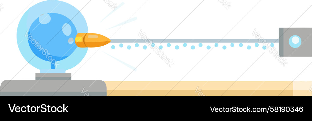 Physics Experiment Ball Measurement Setup Vector Image