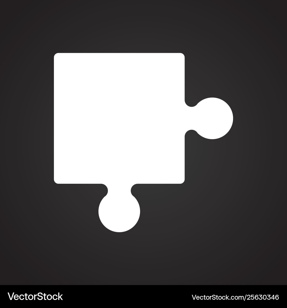 Puzzle icon on background for graphic and web Puzzle icon on background for graphic and web Vector Image