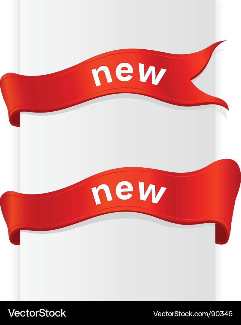 Ribbon with text Vector Image