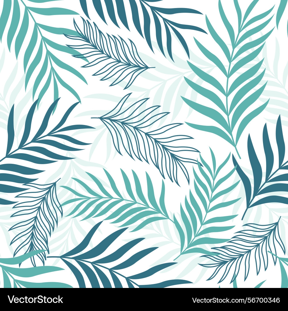 Seamless pattern with palm leaves Royalty Free Vector Image