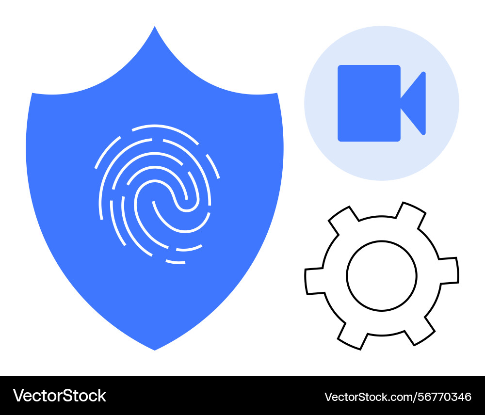 Secure access and technology elements with shield Secure access and technology elements with shield vector image