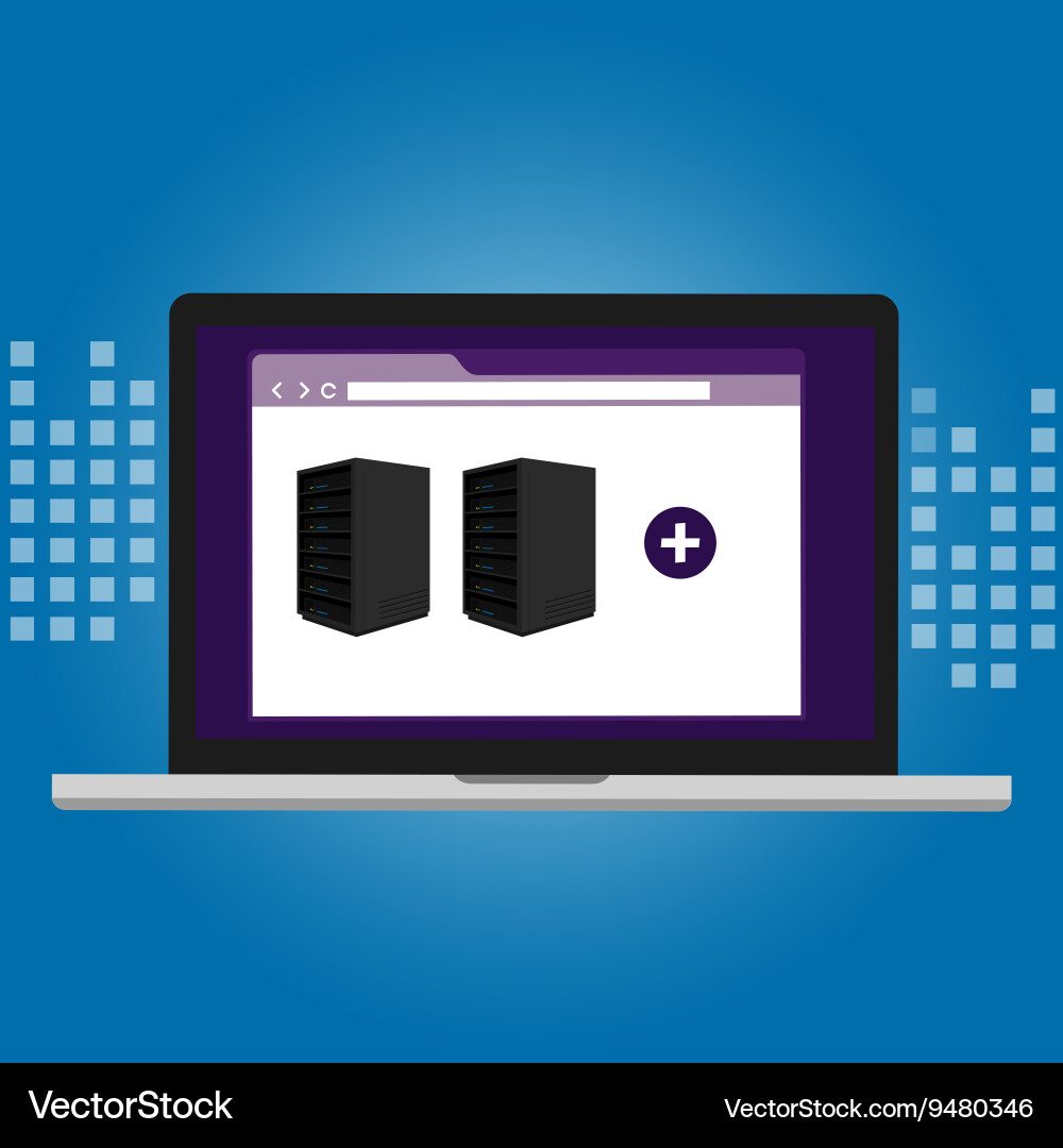 Server virtualization software it infrastructure Vector Image