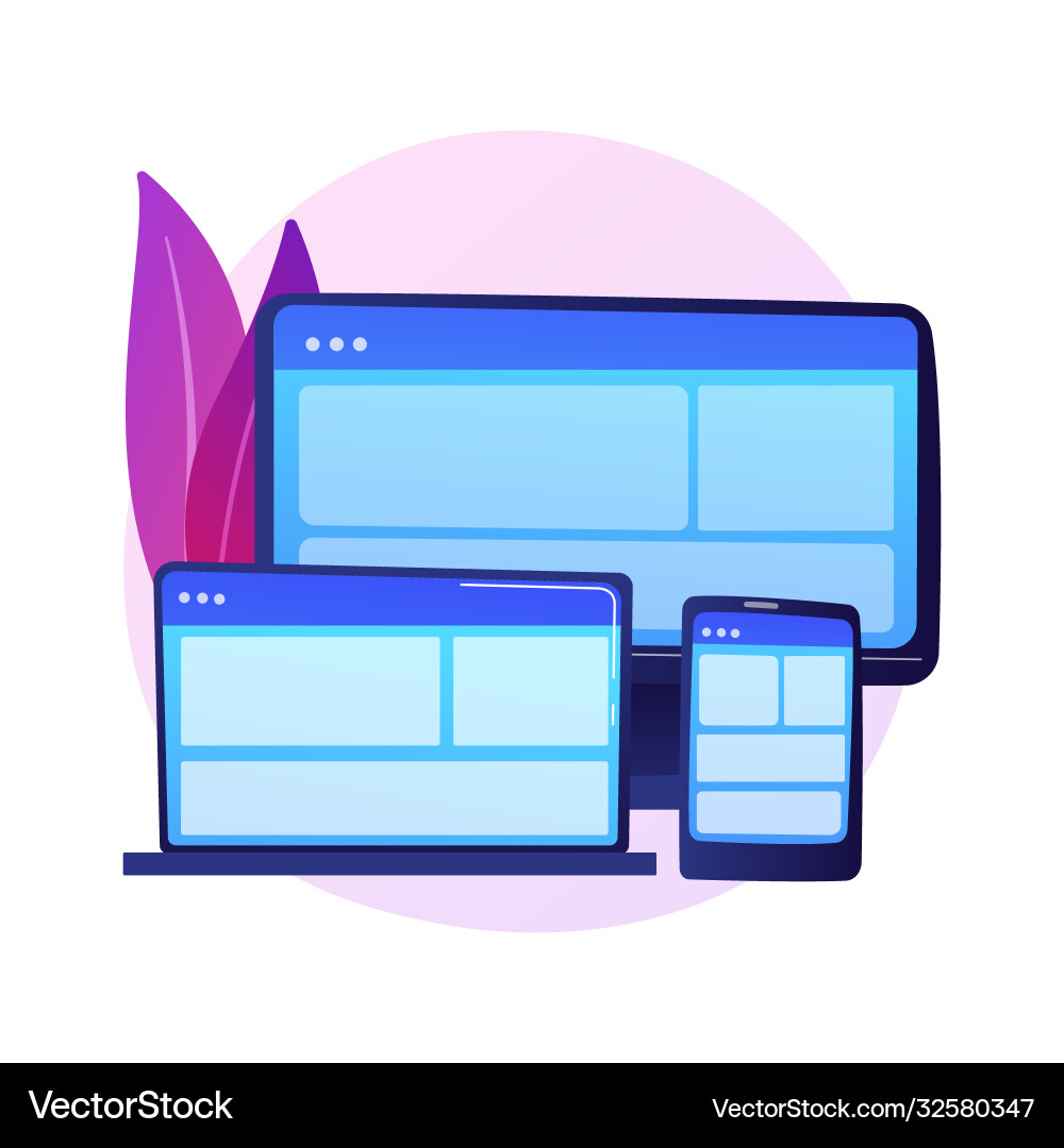 Adaptive web design concept metaphor Adaptive web design concept metaphor vector image