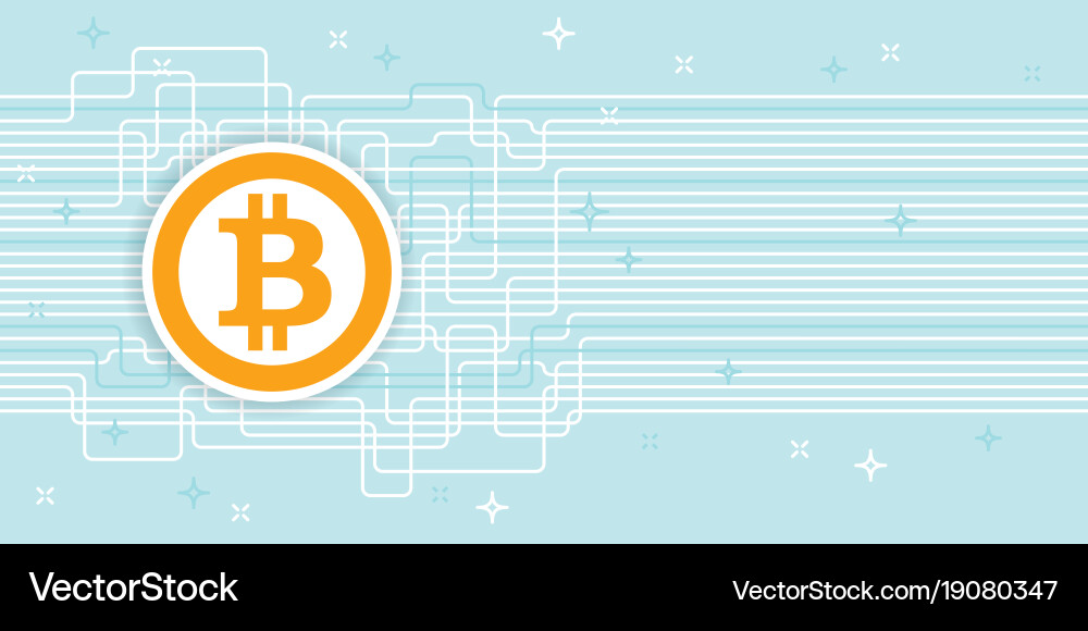 Bitcoin blockchain background cryptocurrency Bitcoin blockchain background cryptocurrency vector image