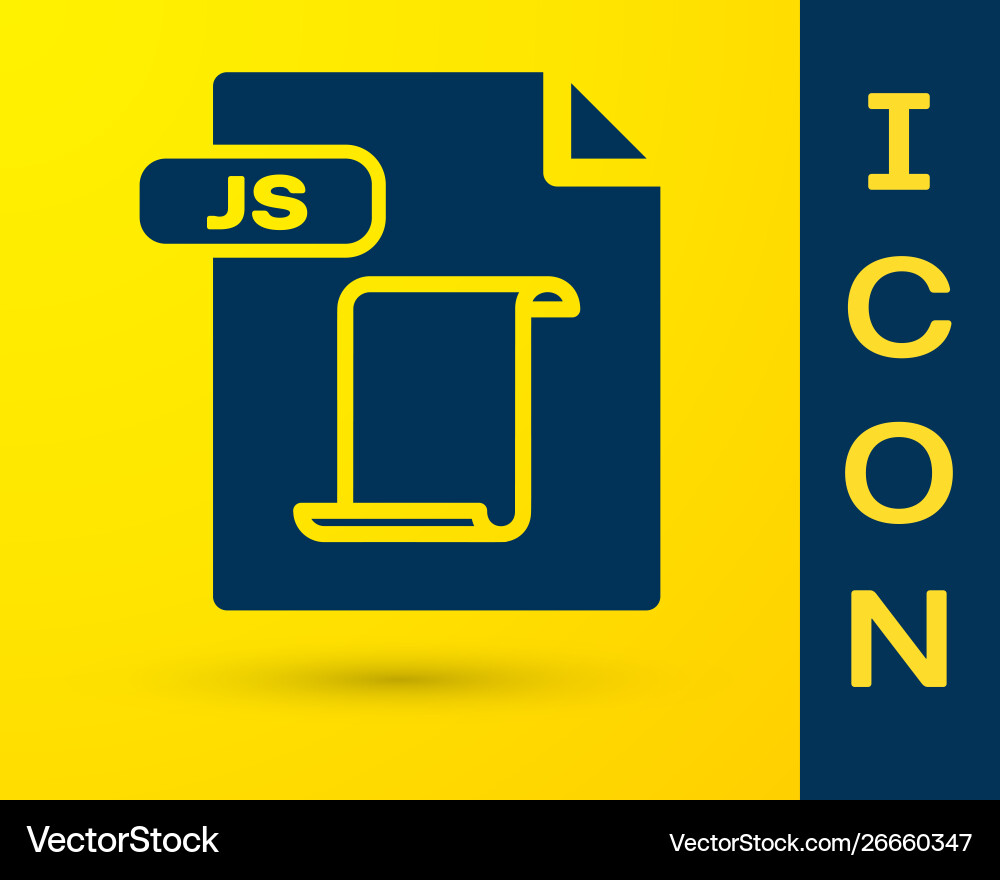 Blue js file document download button icon Blue js file document download button icon vector image