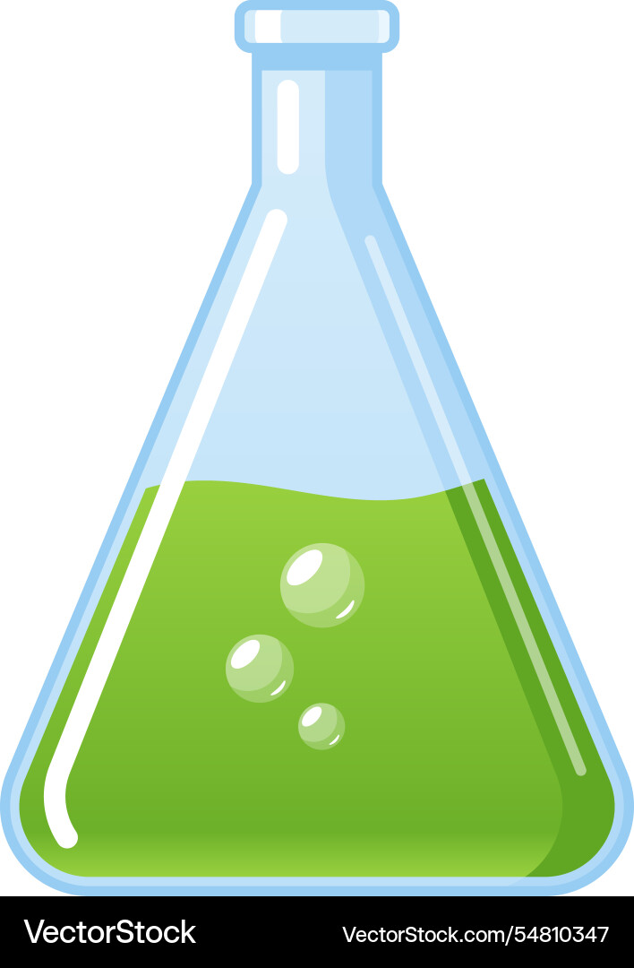 Chemical triangular lab flask Vector Image