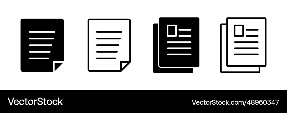 Document icon paper file Document icon paper file vector image