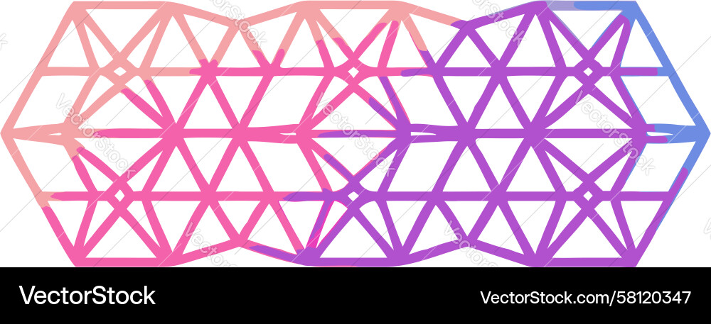 Dynamic Hexagonal Gradient Pattern Vector Image
