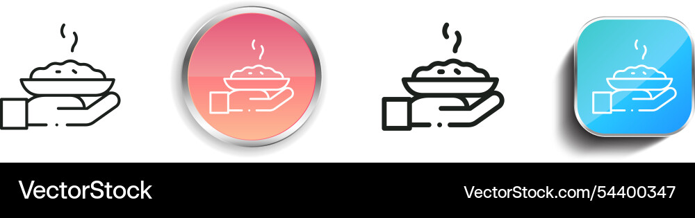 Food icon thin linear regular and button style Food icon thin linear regular and button style vector image