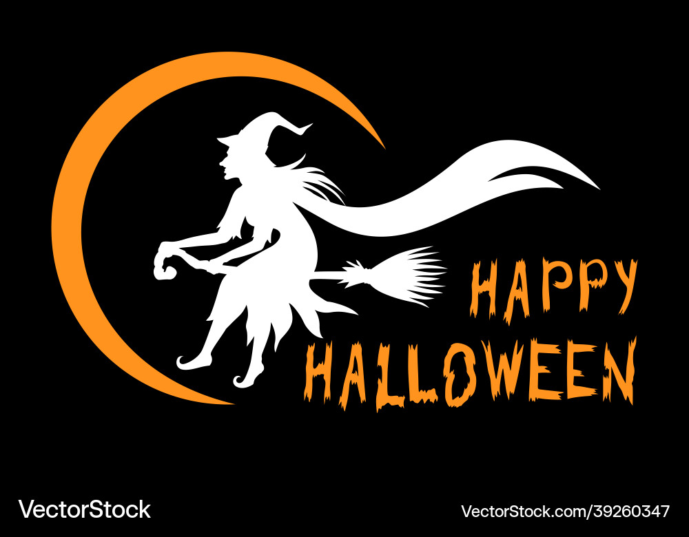 Halloween Hexe Banner vektorbild