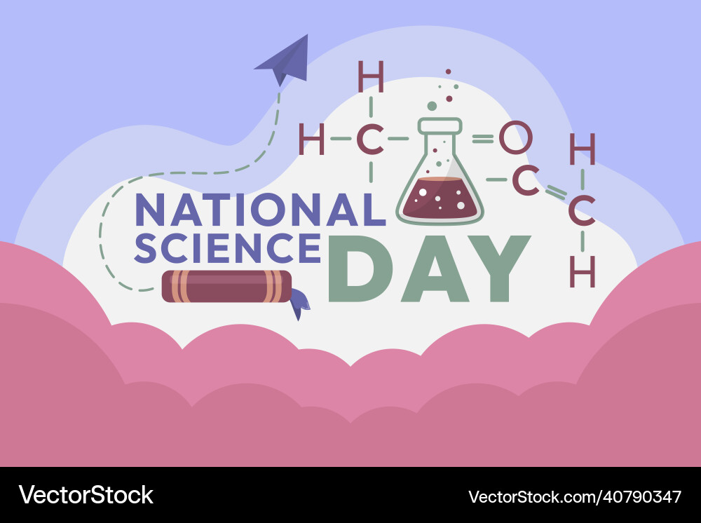 National science day with formula objects National science day with formula objects vector image