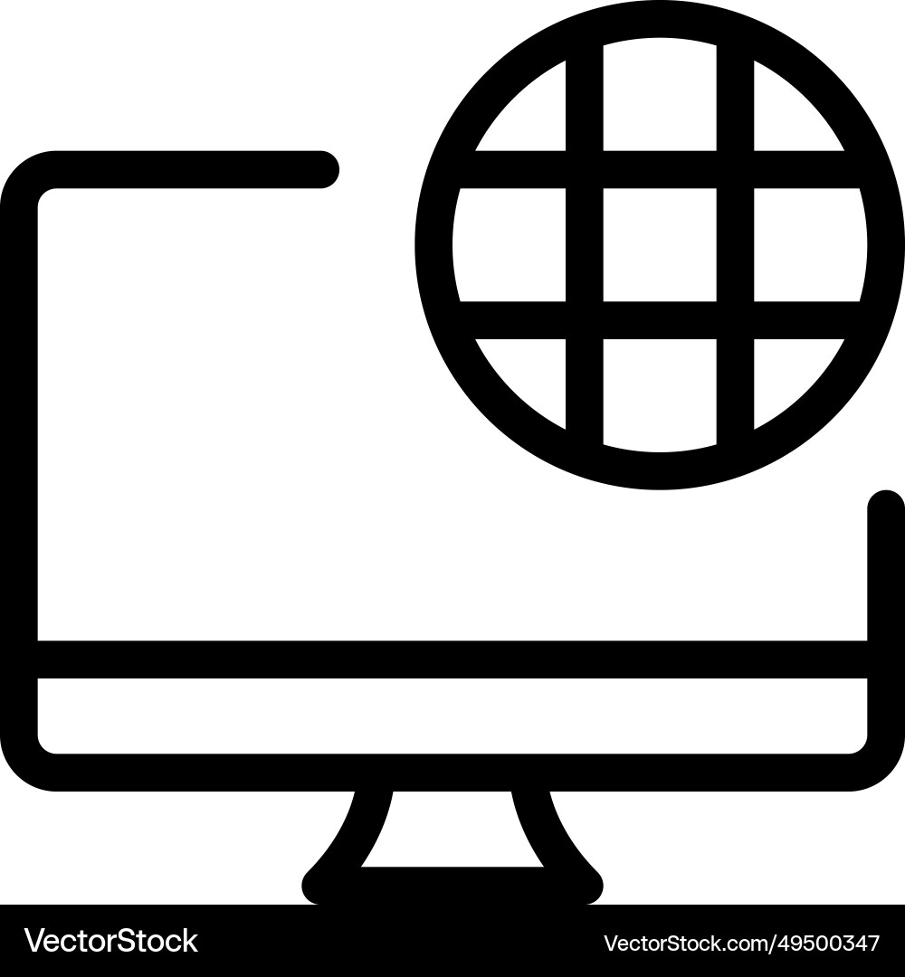 Navigating the web on desktop vector image