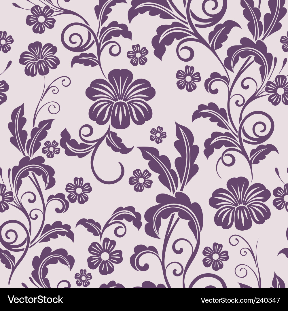 Ornate Floral Swirl Pattern Vector Image