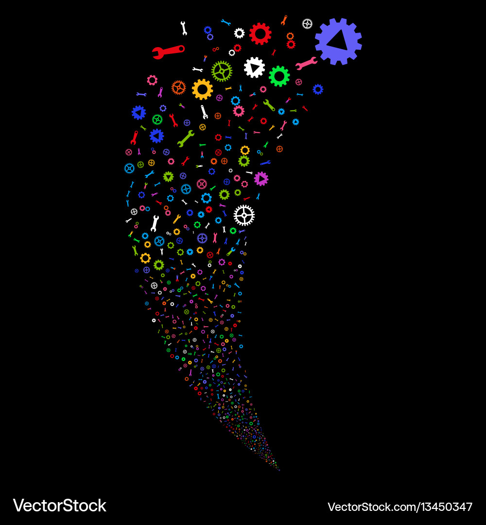 Setup tools random stream Vector Image