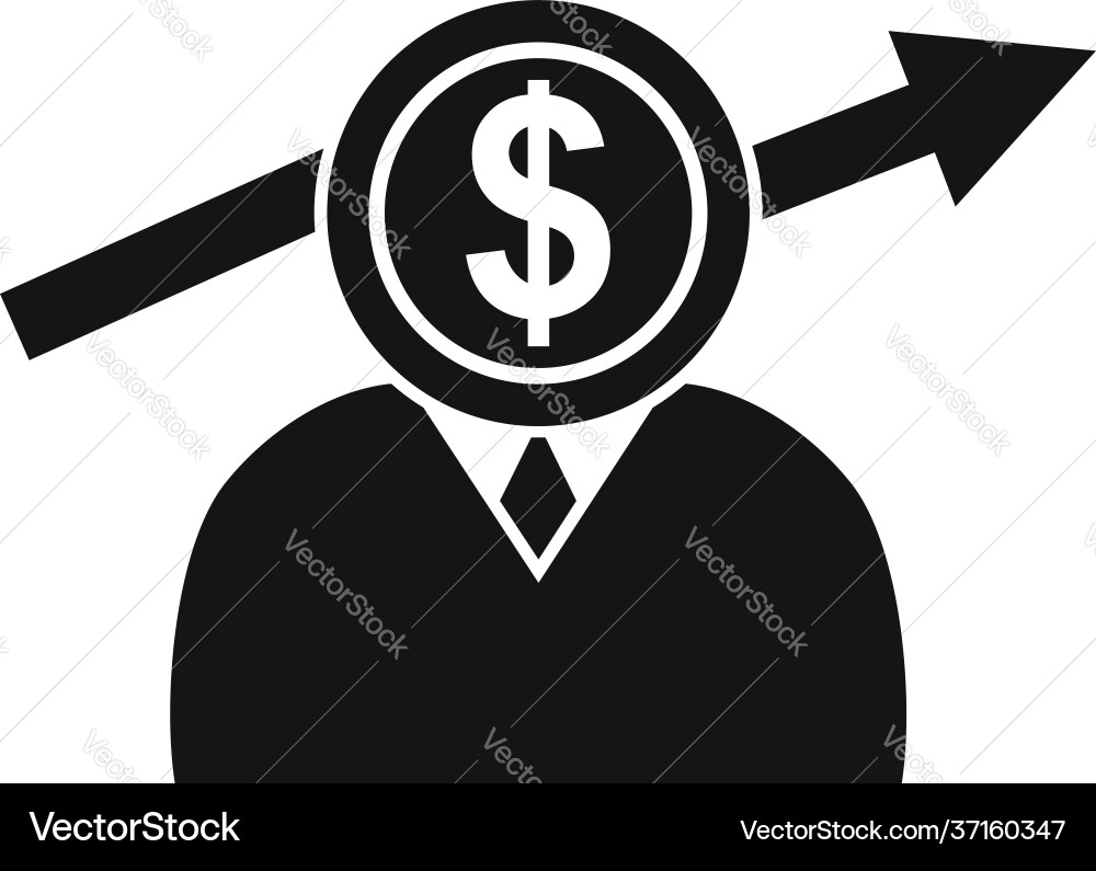 Trader money icon simple style Trader money icon simple style vector image