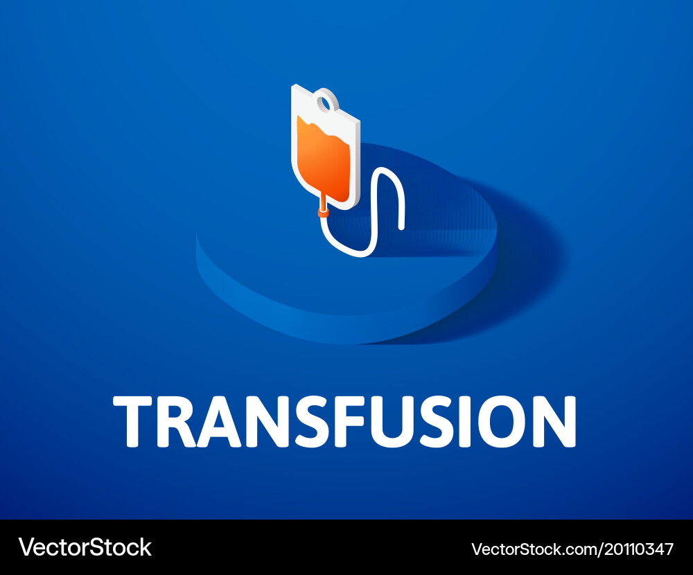 Transfusion isometric icon isolated on color vector image