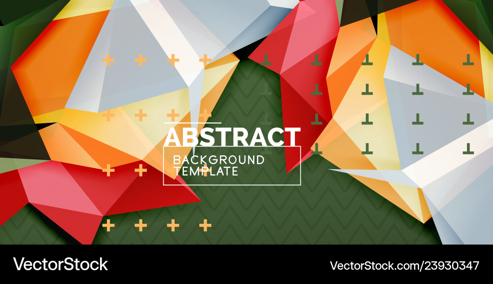 Triangular low poly background design Triangular low poly background design vector image
