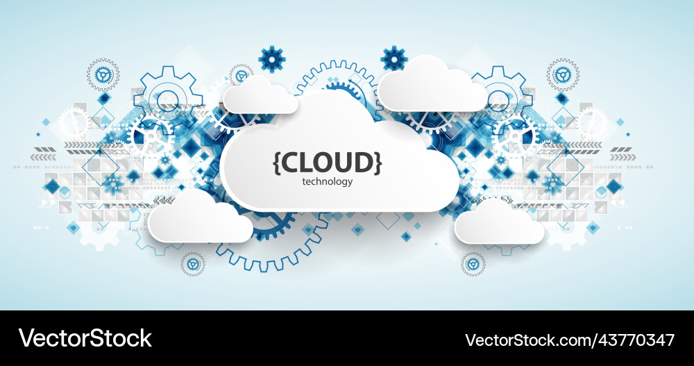 Web cloud technology business abstract background Web cloud technology business abstract background vector image
