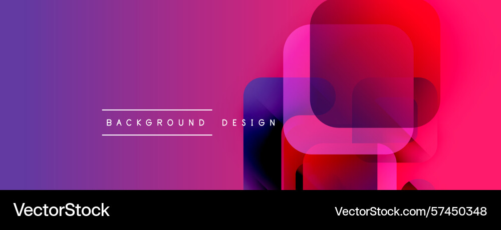 Abstract gradient background overlapping squares vector image