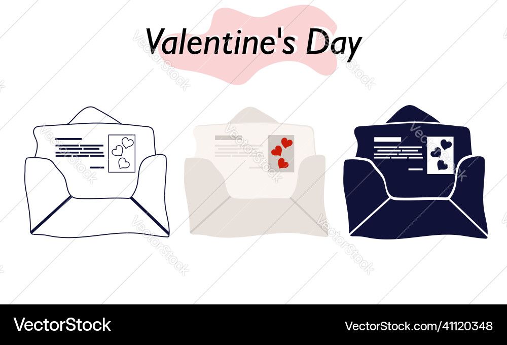An open envelope with a love note declaration An open envelope with a love note declaration vector image