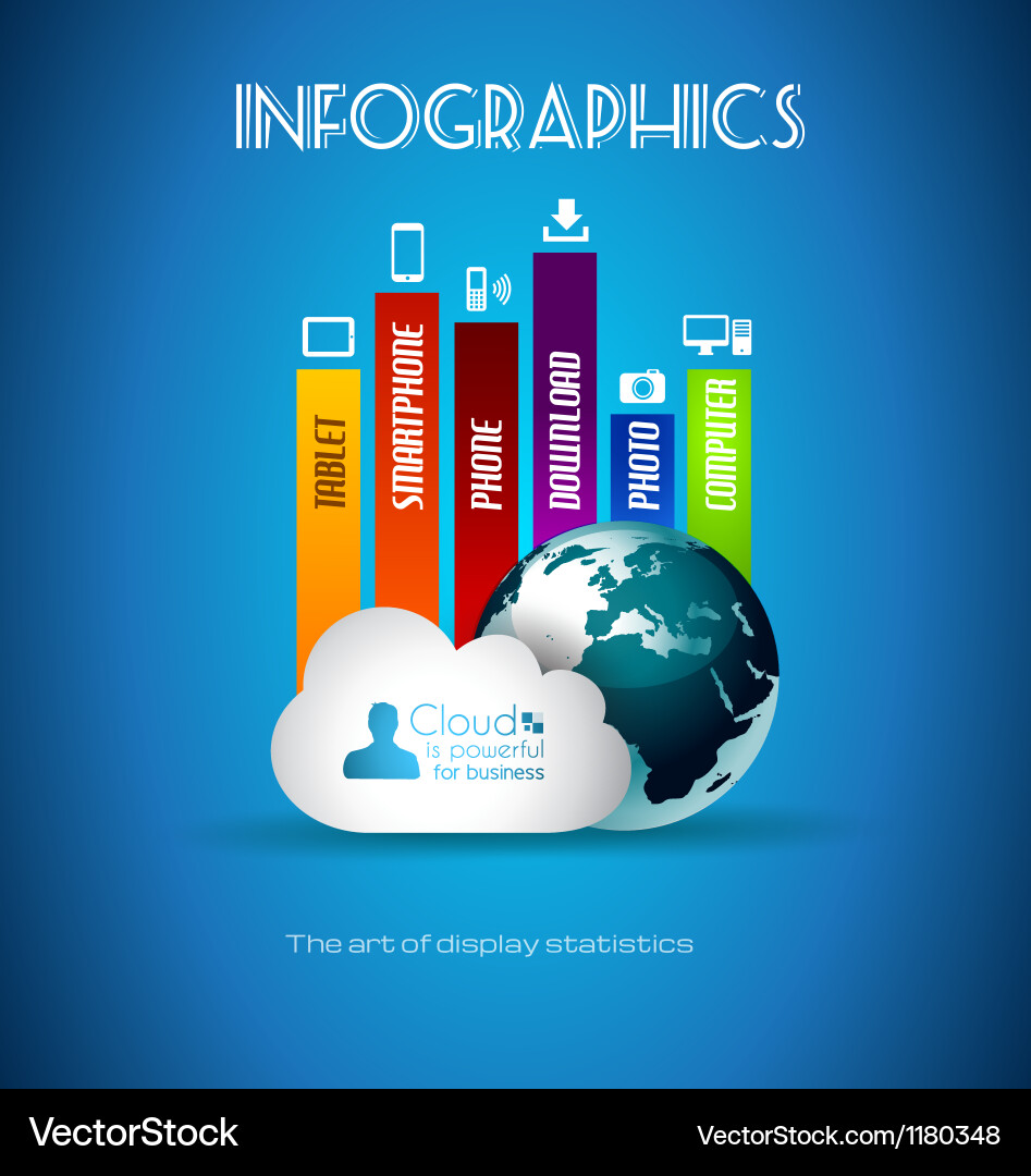 Cloud computing concept background Vector Image