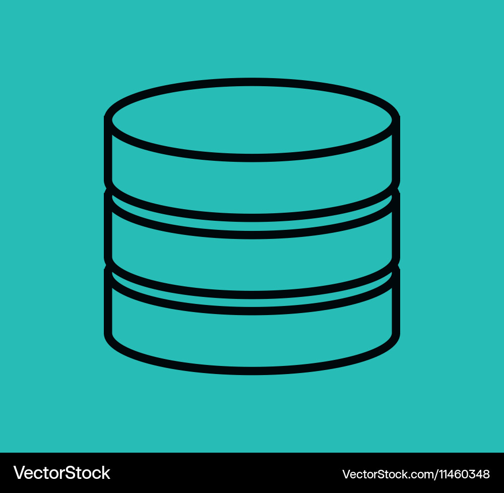 Disk data center isolated icon Vector Image